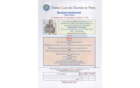 Banquet du 8 novembre 2026